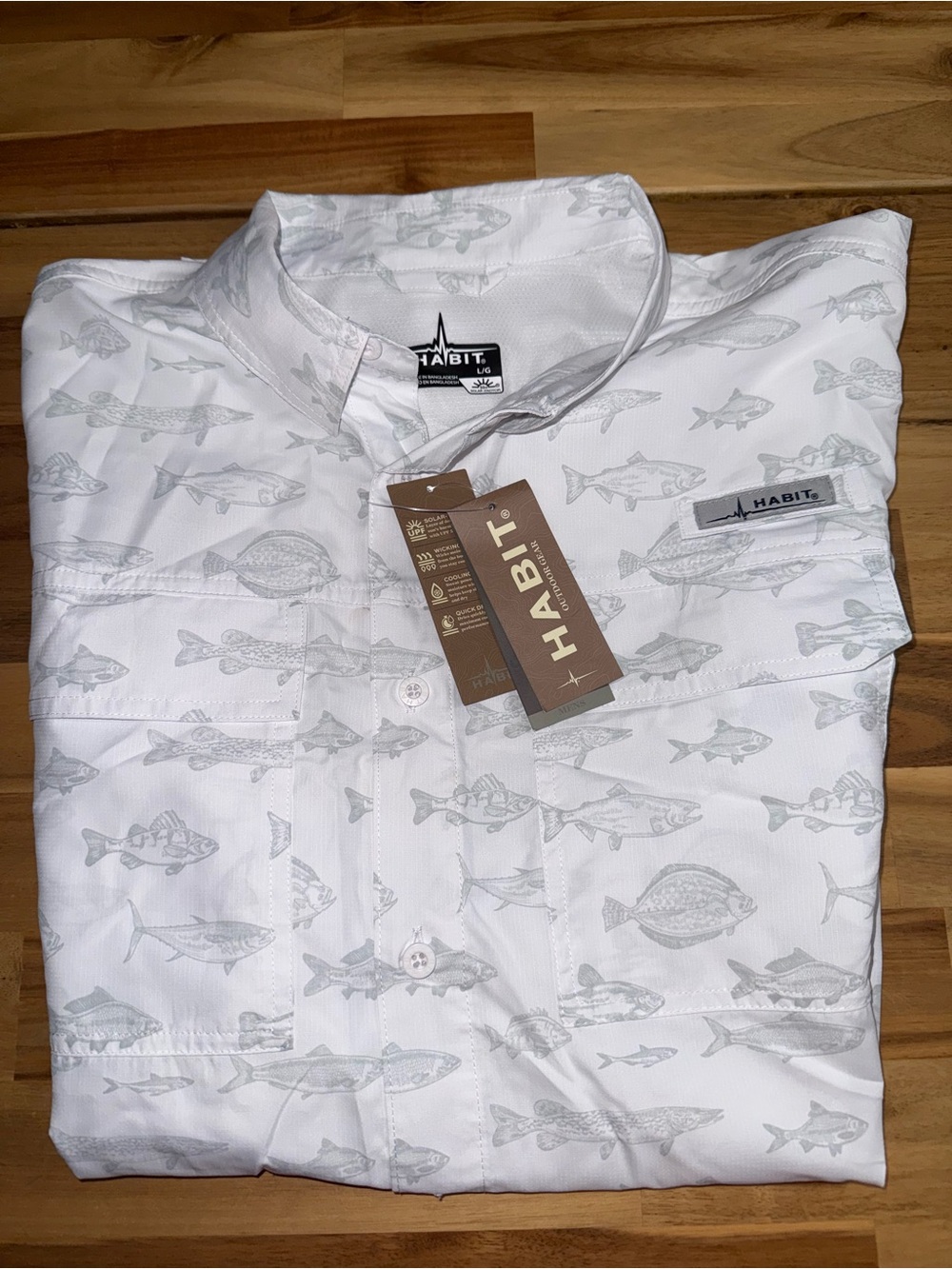 Habit Men's Short Sleeve 50+ UPF Fishing Shirt